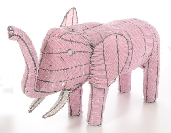 Afrika-Deko-Shop - Elefanten Figuren aus Glasperlen kaufen