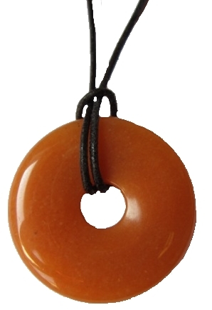 Donut Edelstein Anhänger aus Aventurin-Quarz 40 mm