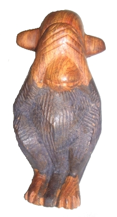 Afrikanisches Affen-Trio-Set Holz 3-teilig Figur S-1810 - ausverkauft