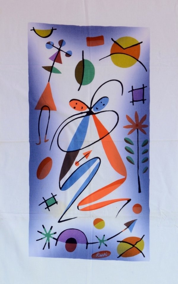 Batik Bild Stoffbild Liebespaar 45 x 75 cm