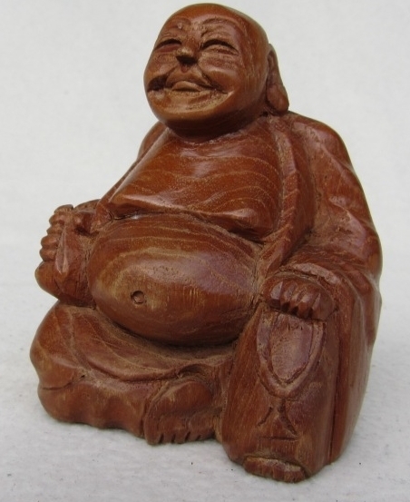 Figuren Buddha Skulpturen Holzfigur Feng Shui - verkauft