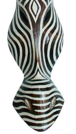 Masken Zebra Tier Style Dekomasken Wandmasken 50 cm