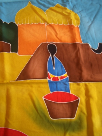 Sarong Mode Wickeltuch farbenfrohes Hüfttuch Markttag 175 x 120 cm