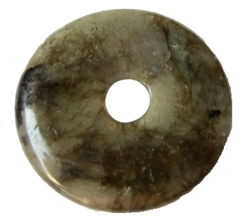 Donut Edelstein Anhänger aus Labradorit 40 mm