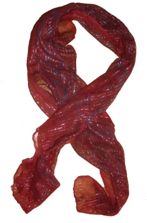 Schal Halstuch Mode Longschal rot 150 cm lang