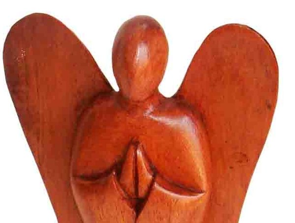 Engel Figur Schutzengel Weihnachten Holz 3375-W