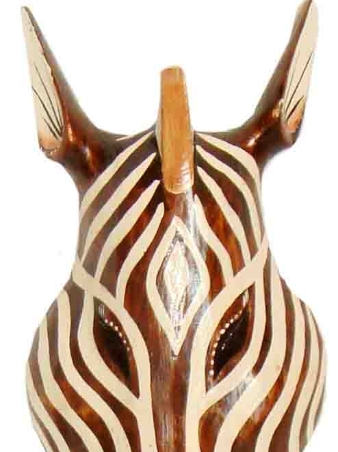 Wandmaske Holz-Maske aus Bali Maske Zebra 50 cm 