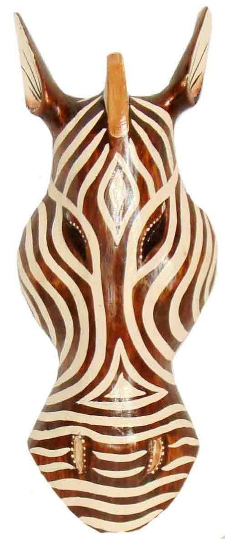 Maske Zebra Wandmaske Holzmaske Tiermaske 30cm