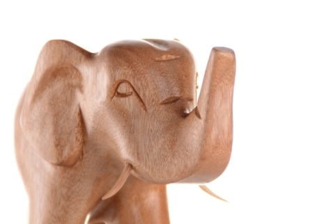 Elefanten Figur Akazienholz Skulptur 15cm
