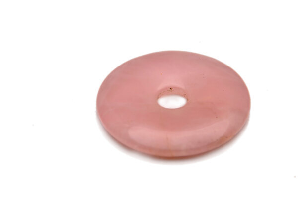 Donut Edelstein Anhänger Rosenquarz 30 mm