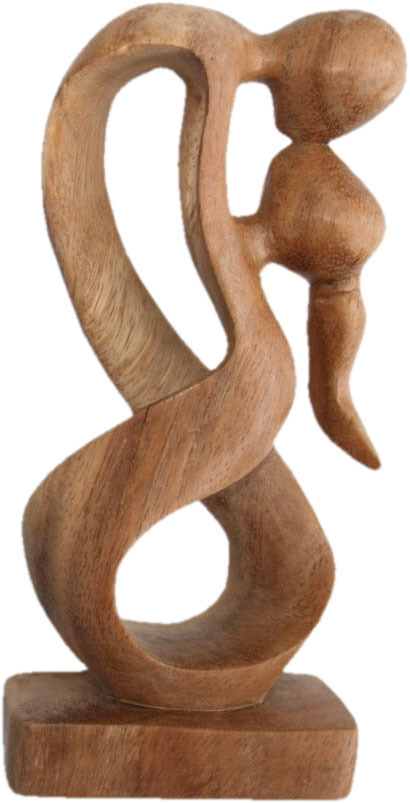 Figuren Liebespaar Skulptur Holzfigur Feng Shui 20 cm