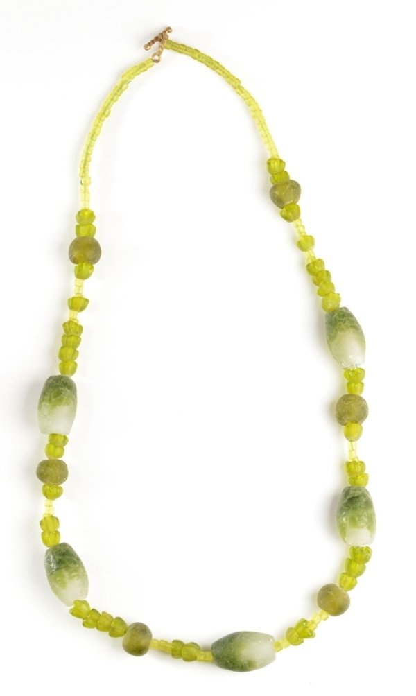 Modeschmuck Halskette Glasperlen Schmuck grün