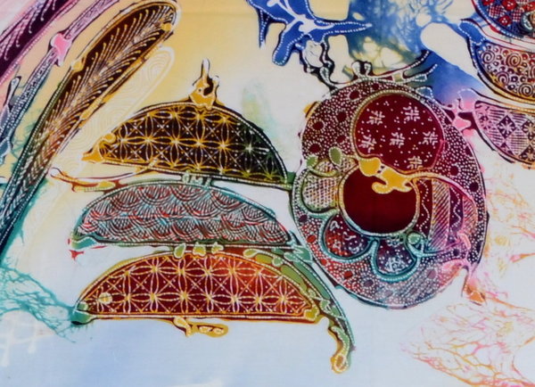 Batik Bild Stoffbild Bali-Motive 45 x 140 cm