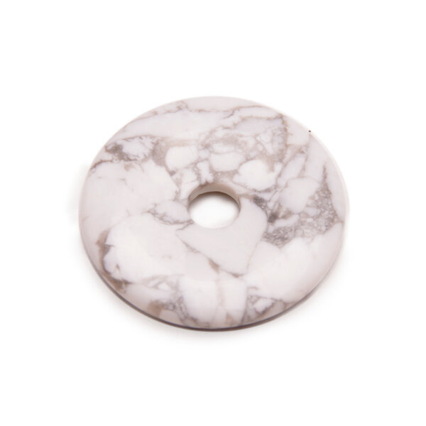 Donut Edelstein Anhänger schöner Magnesit, Modeschmuck Natur Amulette, liebevolle Handarbeit