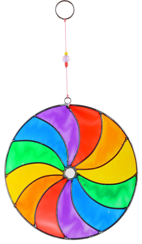Suncatcher Feng-Shui Windspiel, farbenfrohes Regenbogen-Mobile, zauberhafte Fensterdeko aus Bali