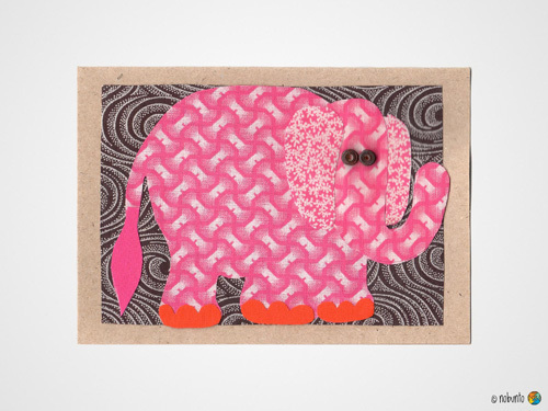 Karte Geburtstagskarte Glückwunsch Elefant