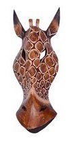 Maske Tiermaske Holzmaske Giraffe 30 cm