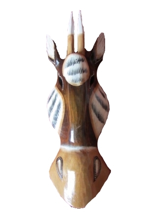 Maske Antilope Holzmaske Tiermaske Hängemaske