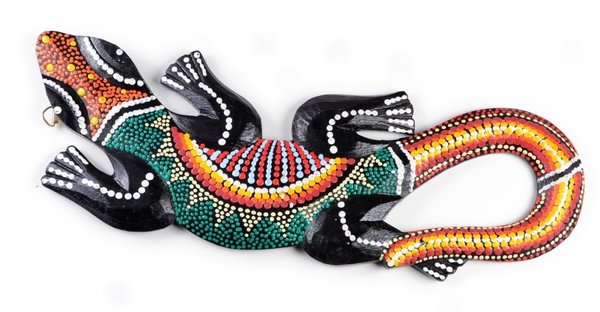 Gecko Figuren aus Albesia Fundholz handgefertigt, Salamander Dotpoint Tier, liebevolle Handarbeit