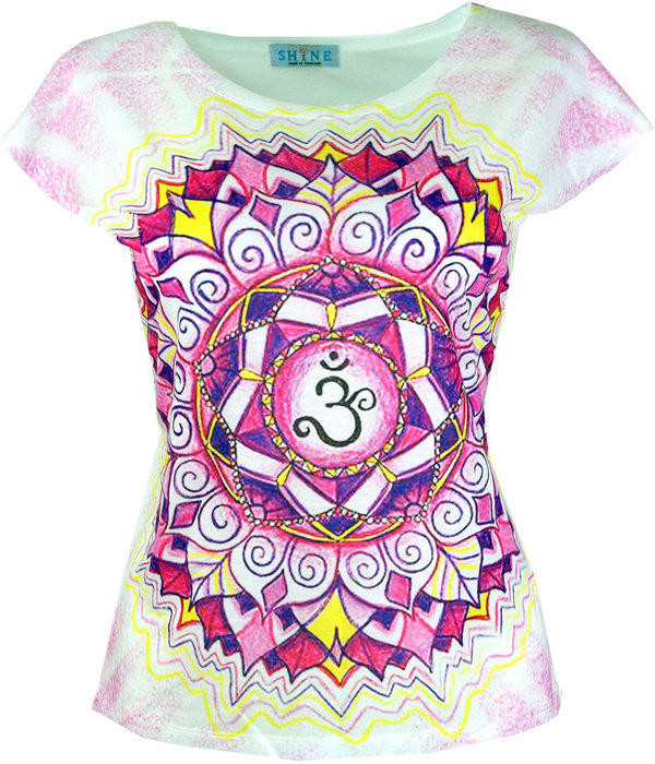 Shirt Damen Retro-Style farbenfroh Gr. 38