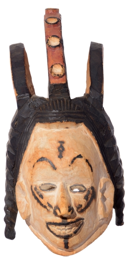 50cm Holz Maske Holzmaske Deko Wandmaske Skulptur Zebra Afrika HM5000010 