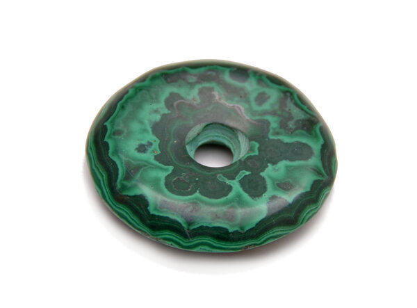 Donut Edelstein Anhänger aus Malachit, 30 mm, das Amulette aus der Natur, liebevolle Handarbeit