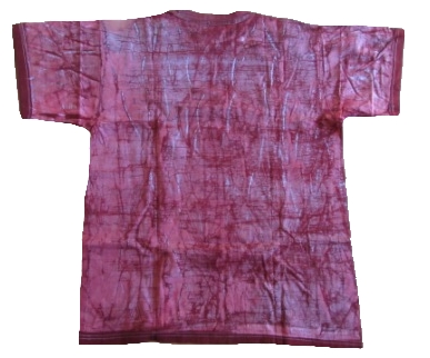 Batik-T-Shirt mit Ying-Yang-Symbol rot
