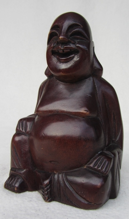 Figuren Buddha Skulpturen Holzfigur Dekofigur 15 cm