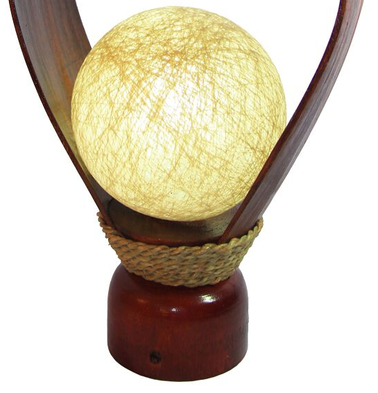 Lampe Tischlampe Kokoslampe Herz 50 cm