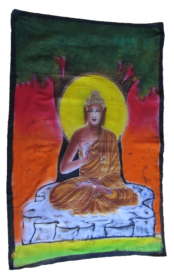Figuren und Batik Stoffbilder für Meditationsraum oder Yoga-Ecke: Harmonie für dein Zuhause