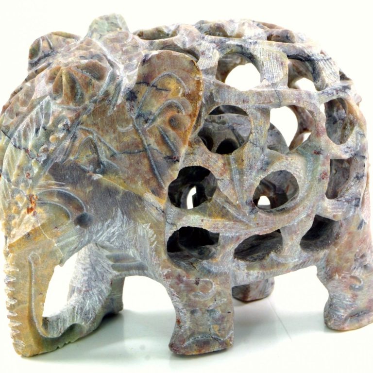 Dekorative Speckstein Elefanten Figur im Afrika-Deko-Shop München kaufen