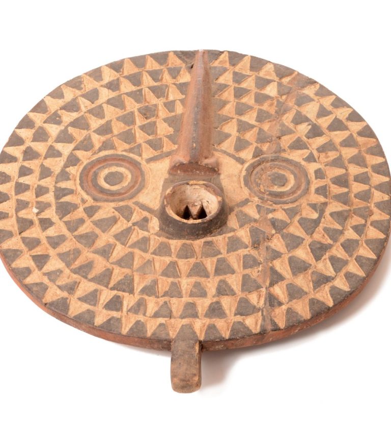 Traditionelle runde handgeschnitzte afrikanische Masken – Unikate für Ihr Zuhause im Afrika Deko Shop kaufen