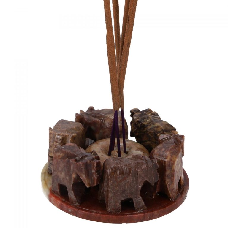 Räucherstäbchenhalter aus natürlichem Speckstein mit Elefanten Figuren Weihnachtsdeko im Afrika-Style kaufen Räucherstäbchenhalter aus natürlichem Speckstein mit Elefanten Figuren Weihnachtsdeko im Afrika-Style