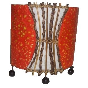 Afrika-Deko-Shop: balinesische Tischlampe aus Naturmaterial, handgefertigt, schönes Wohnaccessoires aus München kaufen