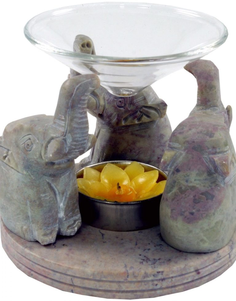 Afrikanische Elefanten-Speckstein-Figur Handarbeit Südafrika, 10 cm Deko