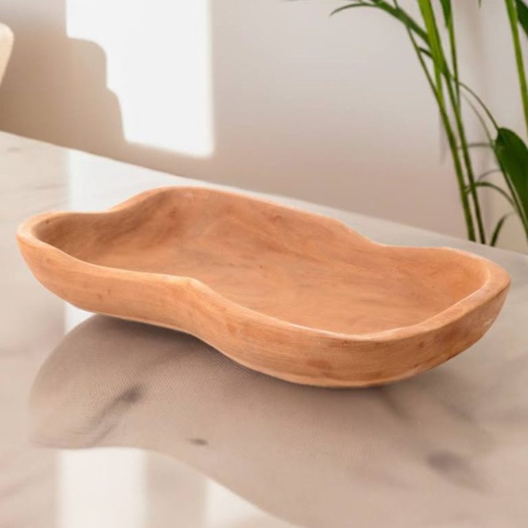 Afrika-Deko-Shop: Afrikanische Holzschale aus Naturmaterial, dekorative Wohn Accessoires in München kaufen