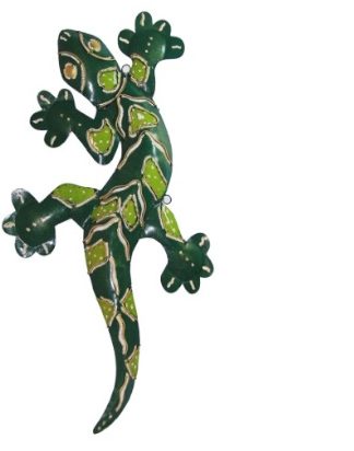 Gecko Figuren farbenfroh bemalt Wohnaccessoires im Afrika-Deko-Shop München
