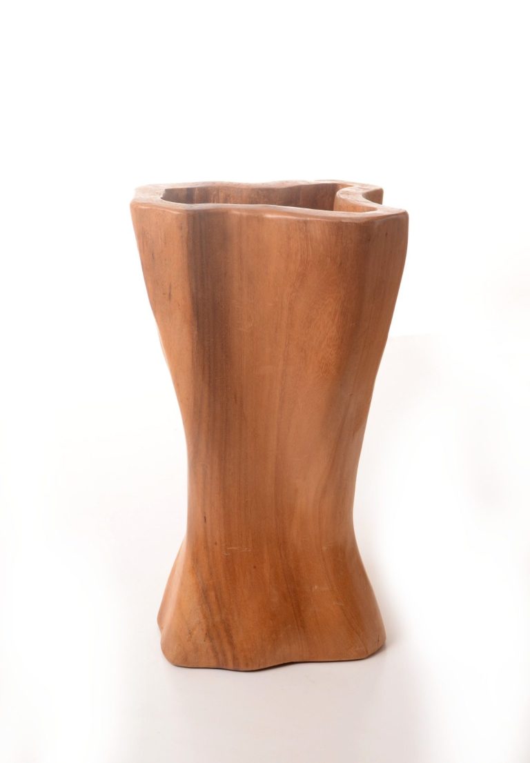 Afrikanische Vase aus Holz, Wohnaccessoires kaufen im Afrika-Deko-Shop