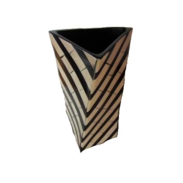 Afrika-Deko-Shop: Afrikanische Deko-Vase aus Naturmaterial, dekoratives Wohn Accessoires kaufen