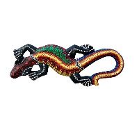 Gecko figuren bunte Eidechsen Skulpturen im Afrika Deko Shop, Wohnaccessoires für innen und außen