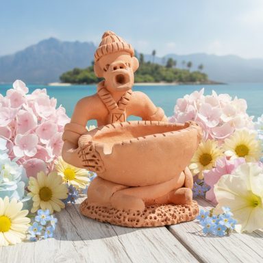 Aschenbecher aus Ton im liebevollen Afrika-Style kaufen Afrika-Deko-Shop für besondere Wohnideen mit Charakter, Wohnaccessoires im Afrika-Style kaufen