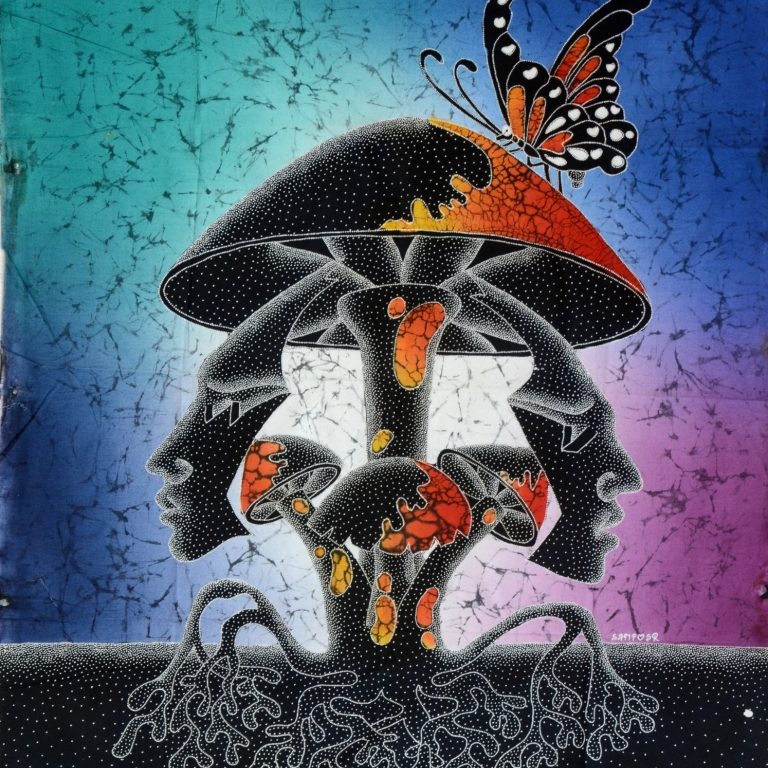 Batik Stoffbild Wohnaccessoires Wandbild  Handarbeit Afrika Deko kaufen